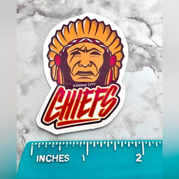 🏈❤️💛Kansas City Chiefs 🔥 5 Pc Sticker /Decal NWT - Picture 4 of 11